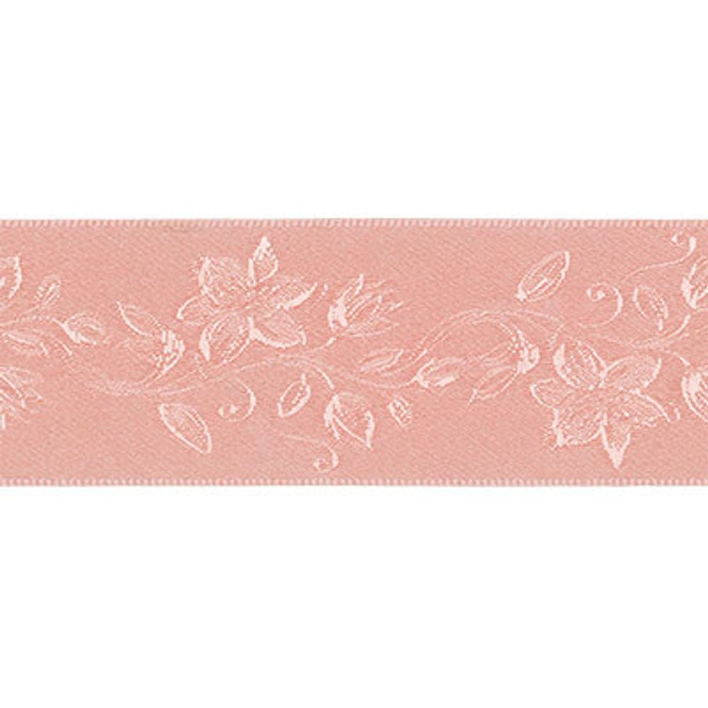 Лента (тесьма) жаккардовая 90.0 мм / 10±0.5 метров, коралловый, Gamma STJ-01-19