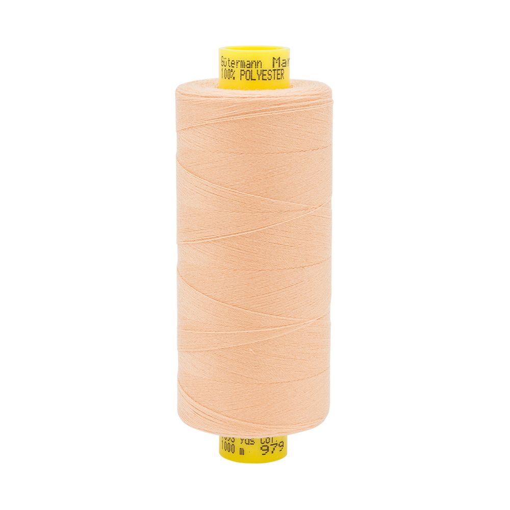 Нитка особо тонкая Gutermann Mara №150 (150/2), 1000 м, 713953, цв. 979 абрикосовый, 1 катушка