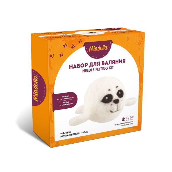 Набор для валяния Нерпа Нерпыш, Miadolla WT-0118