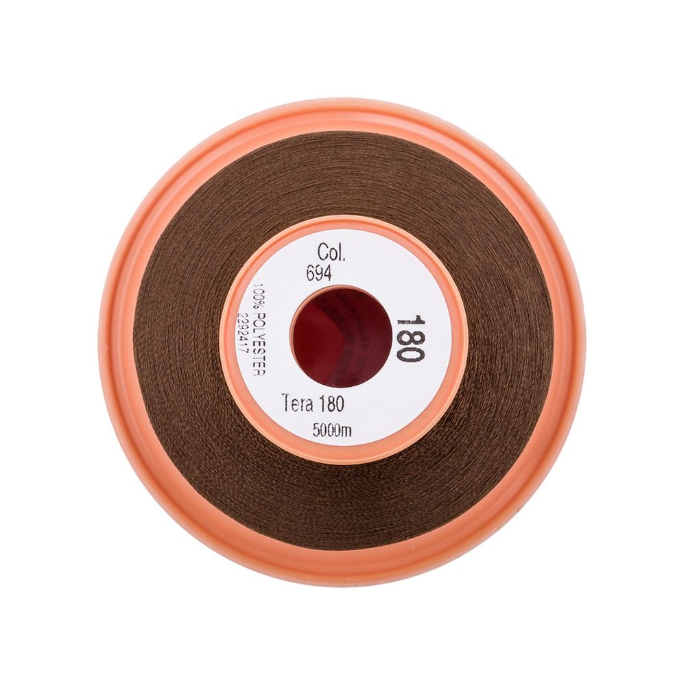 Нитка филаментная особопрочная Gutermann Tera 180, 5000 м, 704172, 694 темно-каштановый, 1 катушка