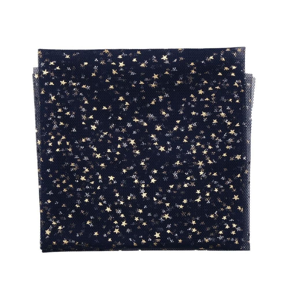 Фатин со звездочками 50х50см (кобальтовый), AR1371