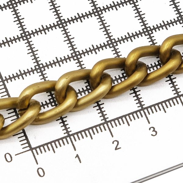 Цепь алюминиевая 15,3х10 мм, 10 м, антик