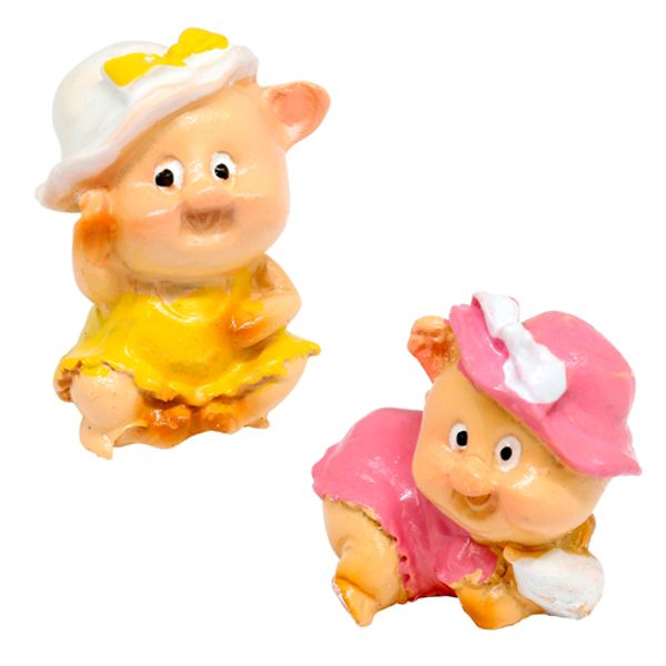 Миниатюра кукольная: Свинка, 3,5х2CM, в ассортименте