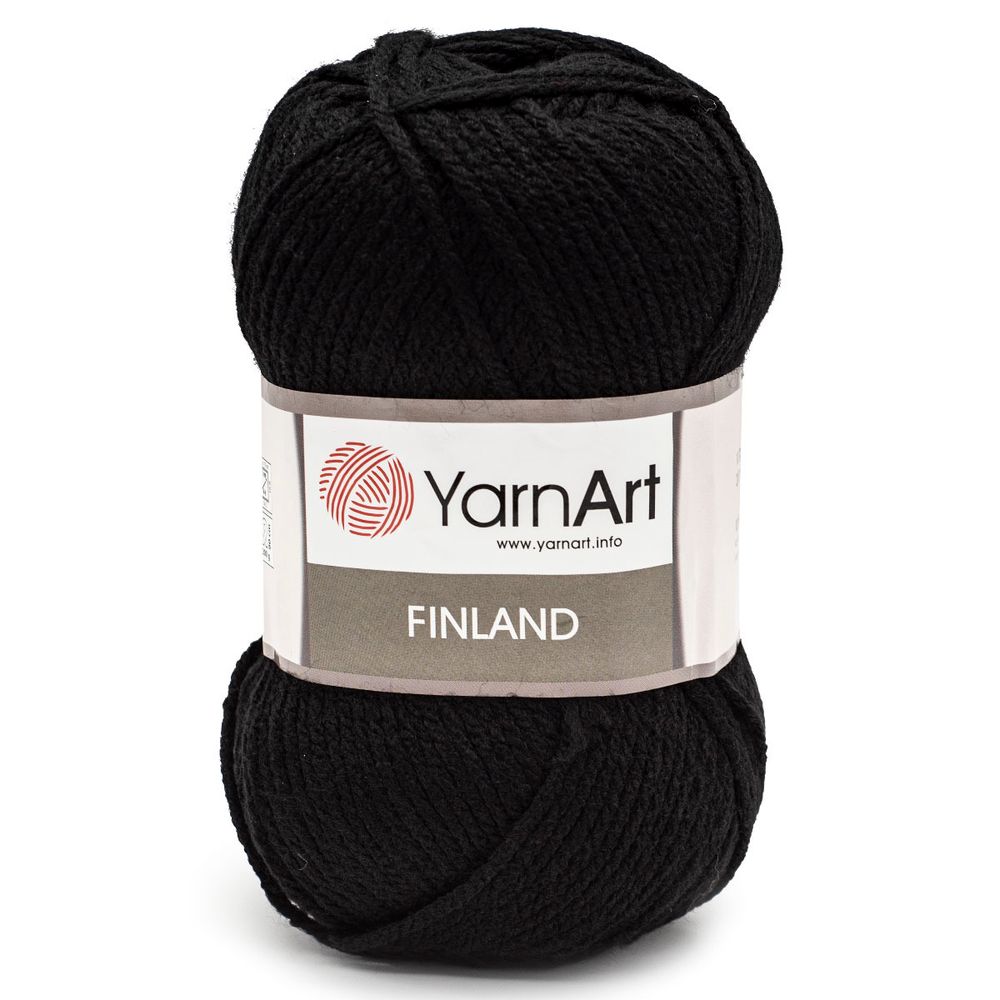 Пряжа YarnArt (ЯрнАрт) Finland / уп.5 мот. по 100 г, 200м, 30 черный