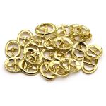 Пряжка ременная металл 11.5 мм (внешн. 17х23 мм), 20 шт, овальная, золото, BIG