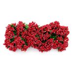 Цветы искусственные декоративные 2см (12 штук) (красный)