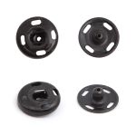 Кнопка пришивная металл ⌀11.0 мм, сталь, черные, 10 шт, Pony