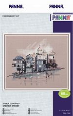 Набор для вышивания нитками Panna, Улица Штайнер, 21х18 см