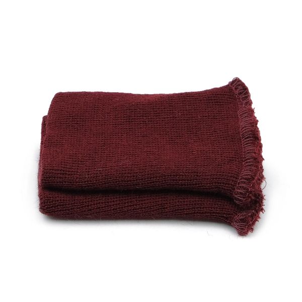 Манжеты трикотажные 7.0х9.0 см, 1 пара, тонкие 14кл. 1х1, 002 бордо