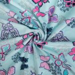 Плюш (ткань) Peppy SS Rainbow Magic Cuddle 370 г/м², 100х150 см, Butterfly WINGS Navy