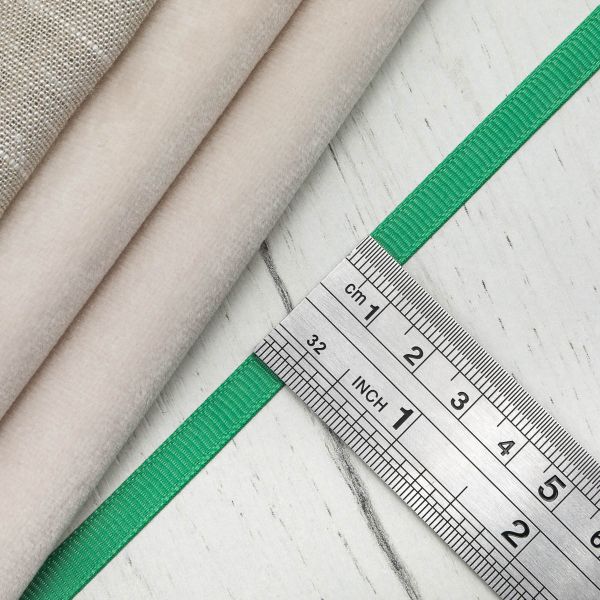 Лента репсовая (в рубчик) 6.0 мм, 18.28м (аналог 7702719) (091 зеленый)