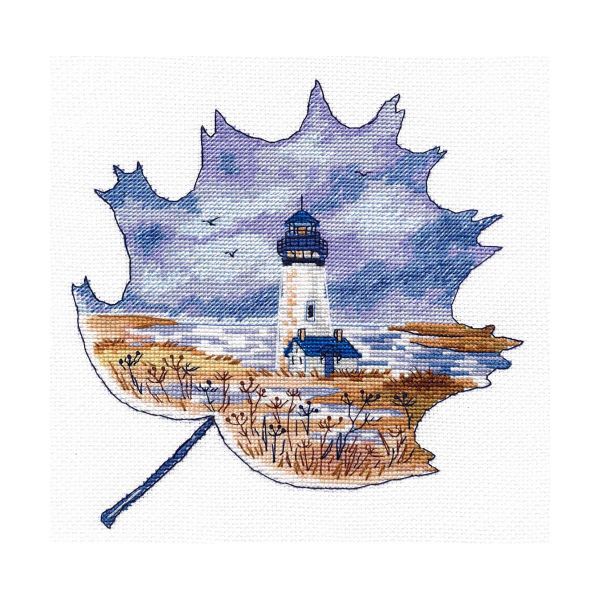 Набор для вышивания нитками Овен, Маяк Йакин-Хед 18х16см
