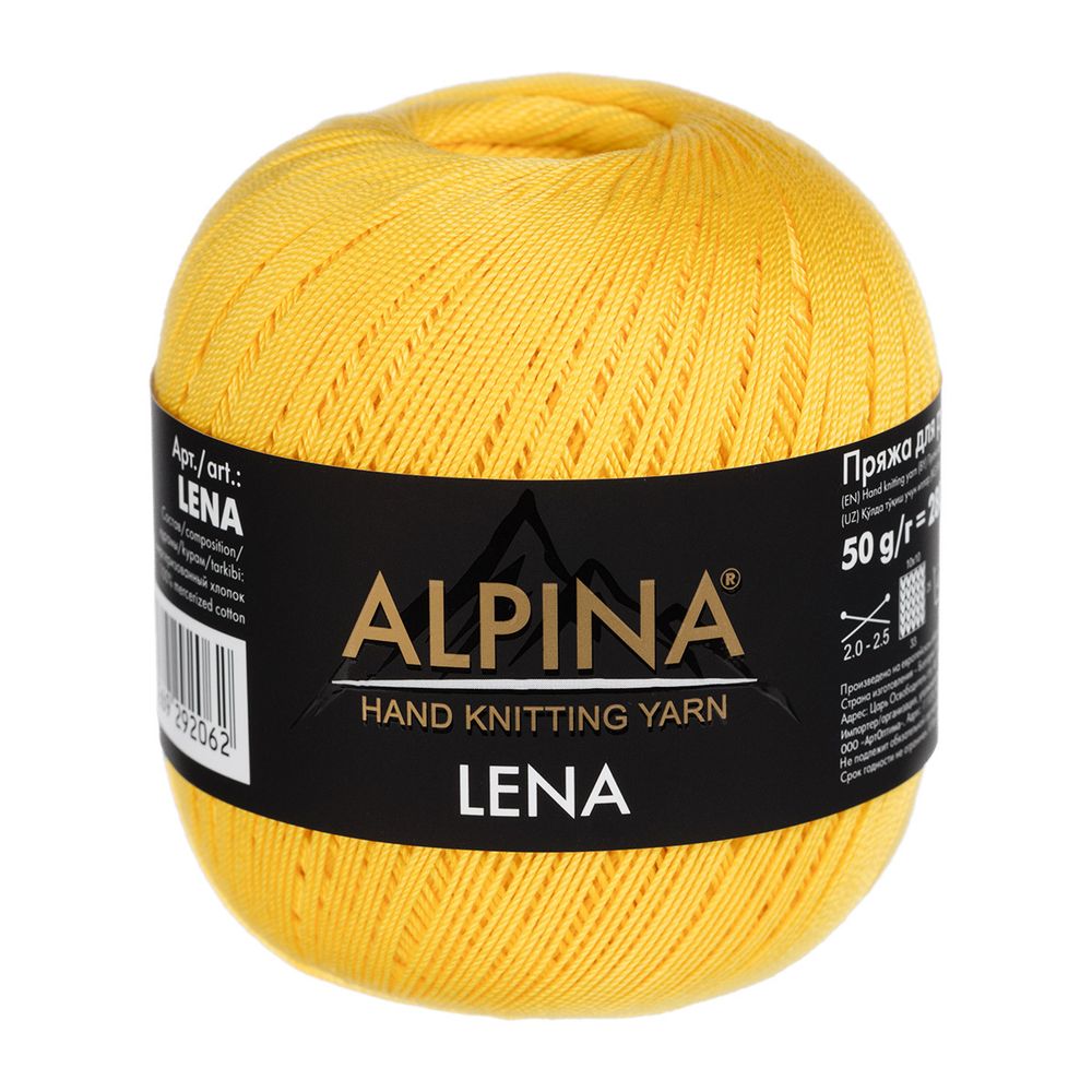 Пряжа Alpina Lena / уп.10 мот. по 50г, 280м, 10 желтый
