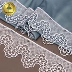 Кружево гипюр (плетёное) 80 мм, 0741 цв.01 белый уп.13.71м, Kruzhevo