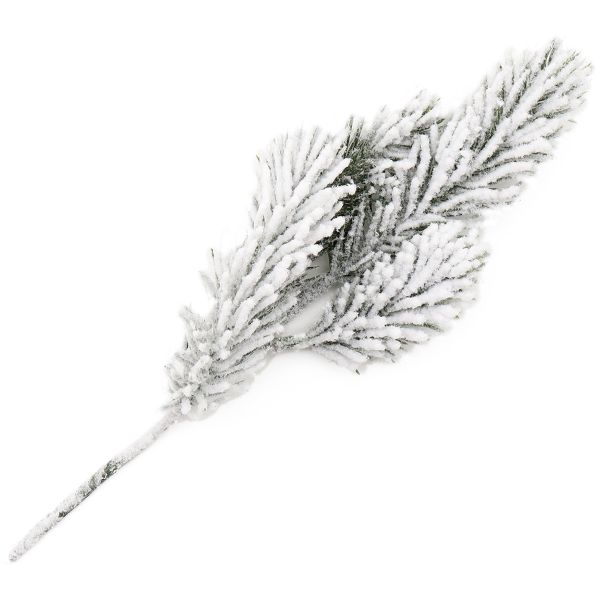 Ветка еловая снежная 26 см, CQ19-Z005
