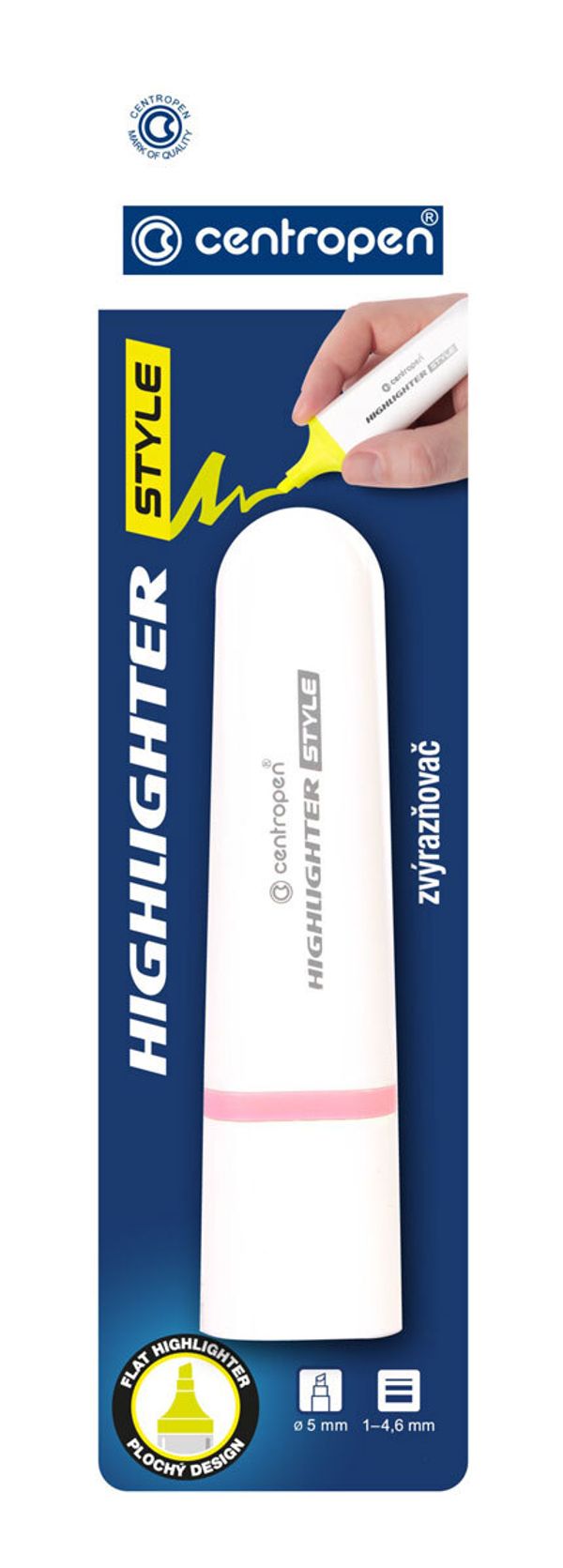 Набор текстовыделителей HIGHLIGHTER STYLE 6252/4 КК-4 1-4 мм, 4 цв. скошенное, 6252/4 KK-4 SOFT(pastel), Centropen 6252/4 КК-4