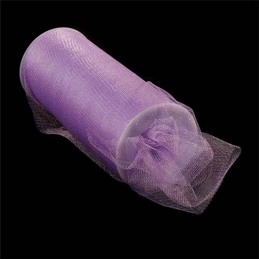 Фатин на шпульке средней жесткости блестящий 150 мм / 22.86 метра, TBY.MSS.170.11, цв.11 сиреневый