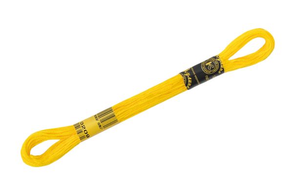 Мулине ПНК им.Кирова цв.0209 желтый, Россия, 24 мотка по 8 метров