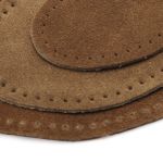 Набор заплаток пришивных из замши, овал 4х5,5см, 6х8,2см, 8х10,9см, с перфорацией, 3 шт (32 кэмел), 59404