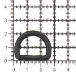 Карабин металл полукольцо 20.0 мм, черный матовый, MB_2232, 6 шт