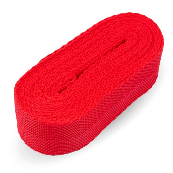 Стропа (ременная лента) 25 мм / 5х2.5 метра, фасовка, красный, 3816 (3074)