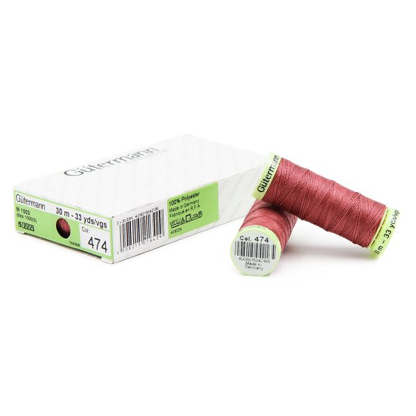 Нитки отделочные Gutermann Top Stitch, 30м, 474 турецкий розовый, 5 катушек