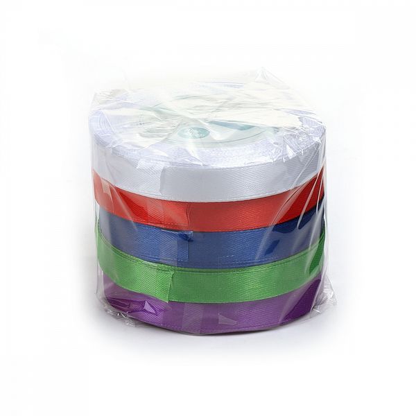 Лента атласная 1-сторонняя 12.0 мм / 5 шт по 22.5±1 метра, набор Новогодний, Magic4Hobby