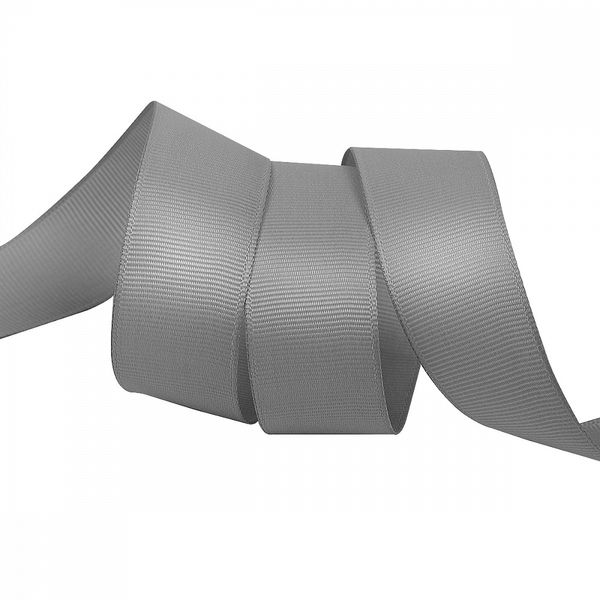 Лента репсовая (в рубчик) 25.0 мм цв. 012 серый уп.22.86м (±1м)