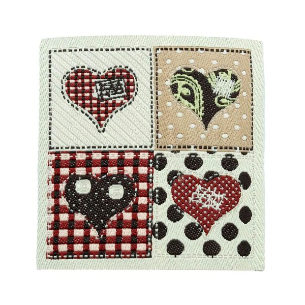 Термоаппликация Handmade Сердца коричневый/бежевый 1шт, 926049, Prym