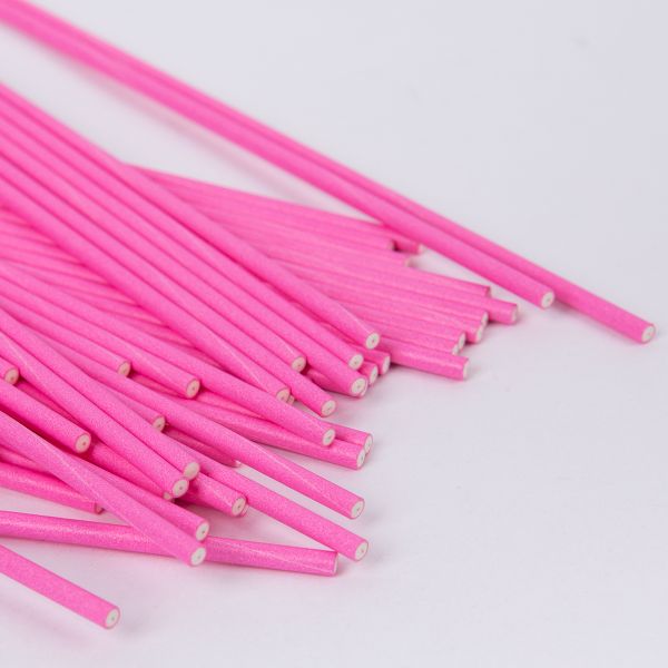 Бумажные палочки для леденцов 3х150 мм, 50 шт, №03 розовый, S-Chief PPC-0032
