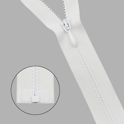 Молния трактор Arta Т5 (4.5 мм) 1 зам., 25 см, н/раз., цв. 001 белый, уп.10 шт