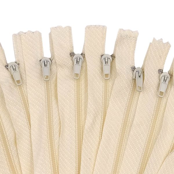 Молния спираль (витая) Т3 (3 мм) 1 зам., н/раз., 40 см, п/автомат, 122 молочный, 10 шт