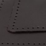 Заплатки пришивные из кожи, ромб 8х11,2см с перфорацией, 2 шт, 100% кожа, 03 темно-коричневый, 9125