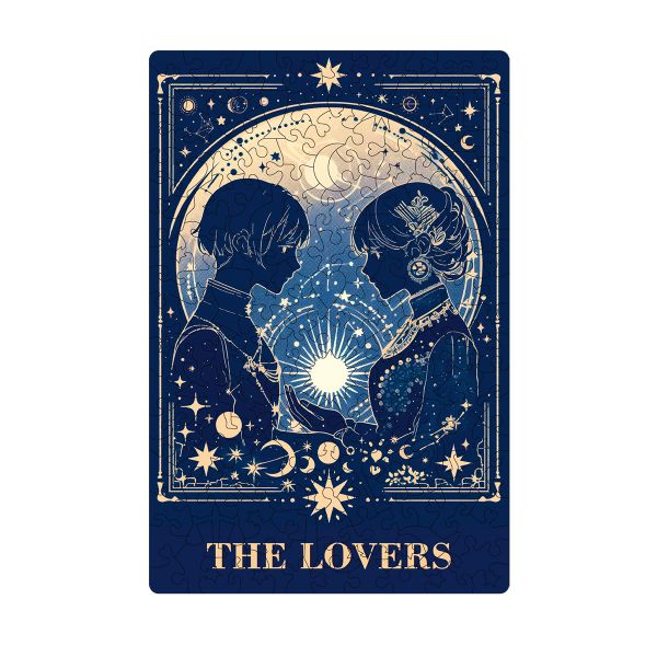 Пазл фигурный деревянный 160 элементов, PZLF-028 Звездное Таро. Влюбленные, Фрея