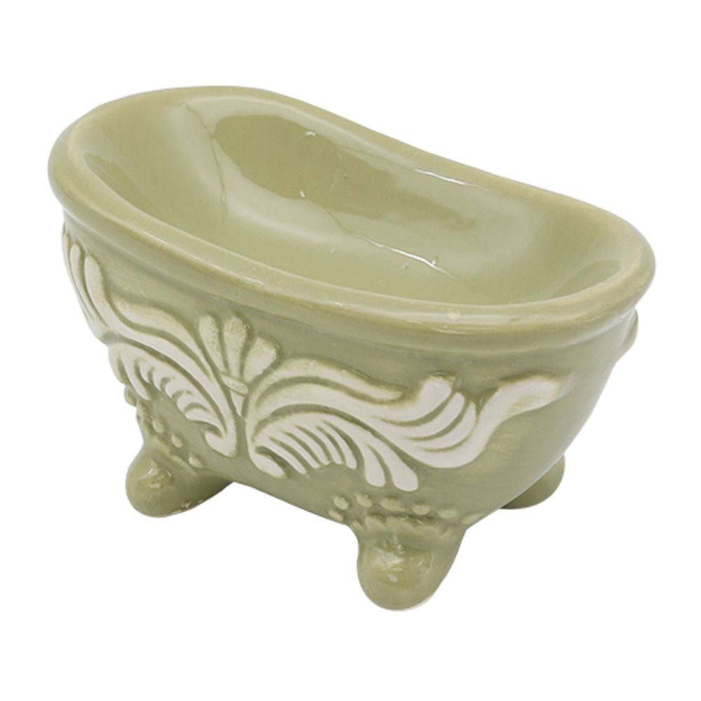 Миниатюра кукольная: Ванна 7х4 см, зеленый