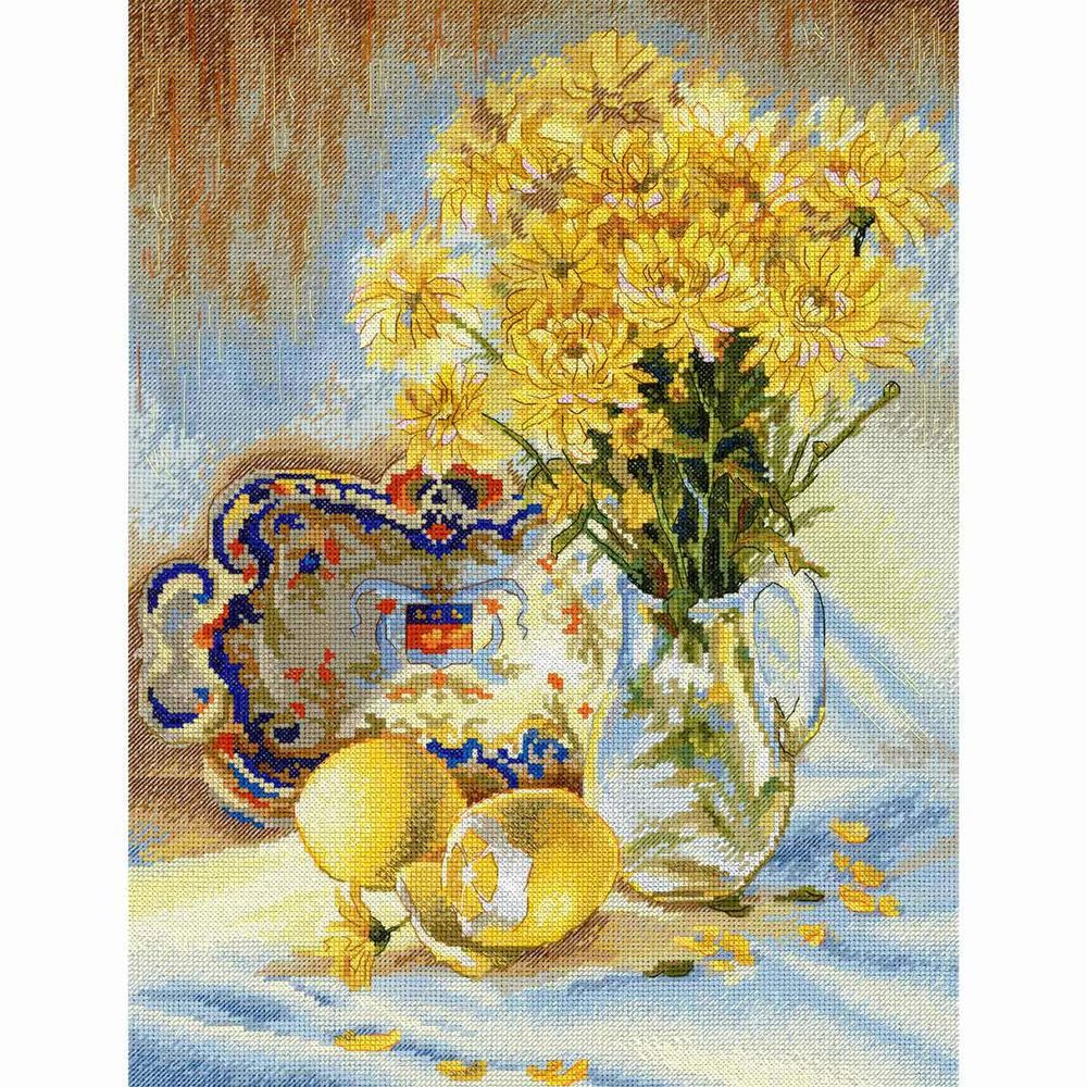 Набор для вышивания нитками МП Студия, Солнечный натюрморт 40х30см