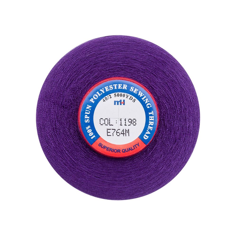 Нитки швейные Euron mH 40/2, 5000 ярд, 1198 фиолетовый, 1 катушка