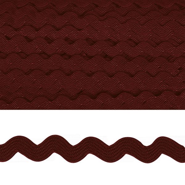 Тесьма вьюнчик 5 мм F178 бордовый, уп.32,92м