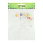 Декоративный элемент на проволоке Разноцветные сердца 1.1х0,8см, длина 11см, 12 шт, Астра