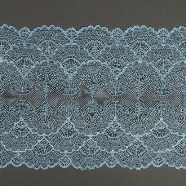Кружево бельевое эластичное 195 мм / 3 м, 8034 цв.F198 голубой, Kruzhevo
