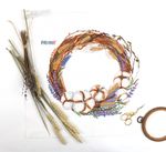 Набор для вышивания нитками Panna, Венок с лавандой и хлопком, 35х33,5 см