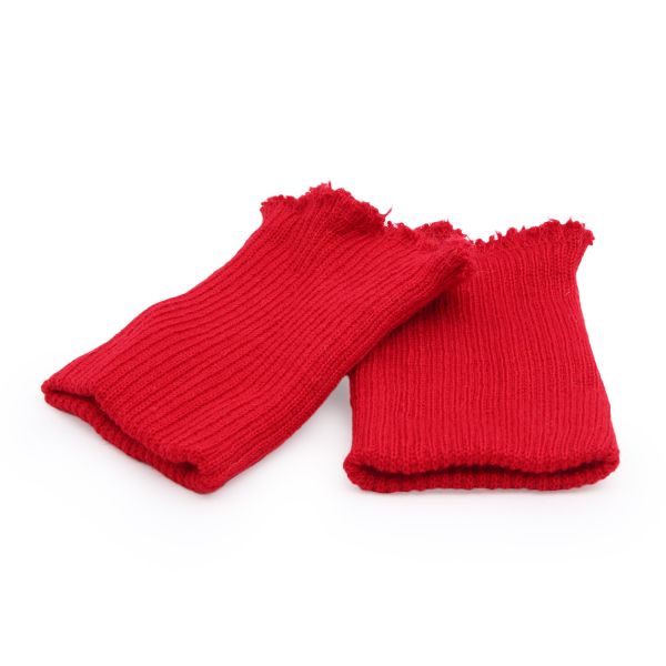 Манжеты трикотажные 6.5х9.5 см, 1 пара, тонкие, 739 кармин
