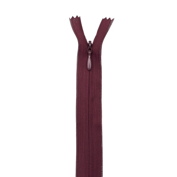 Молния потайная (скрытая) Т3 (3 мм) 1 зам., н/раз., 50 см, борд.-кор, 31318 / 50, 10 шт