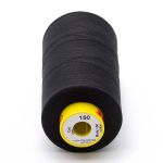 Нитка особо тонкая Gutermann Mara №150 (150/2), 5000 м, 713961, цв. 000 черный, 1 катушка
