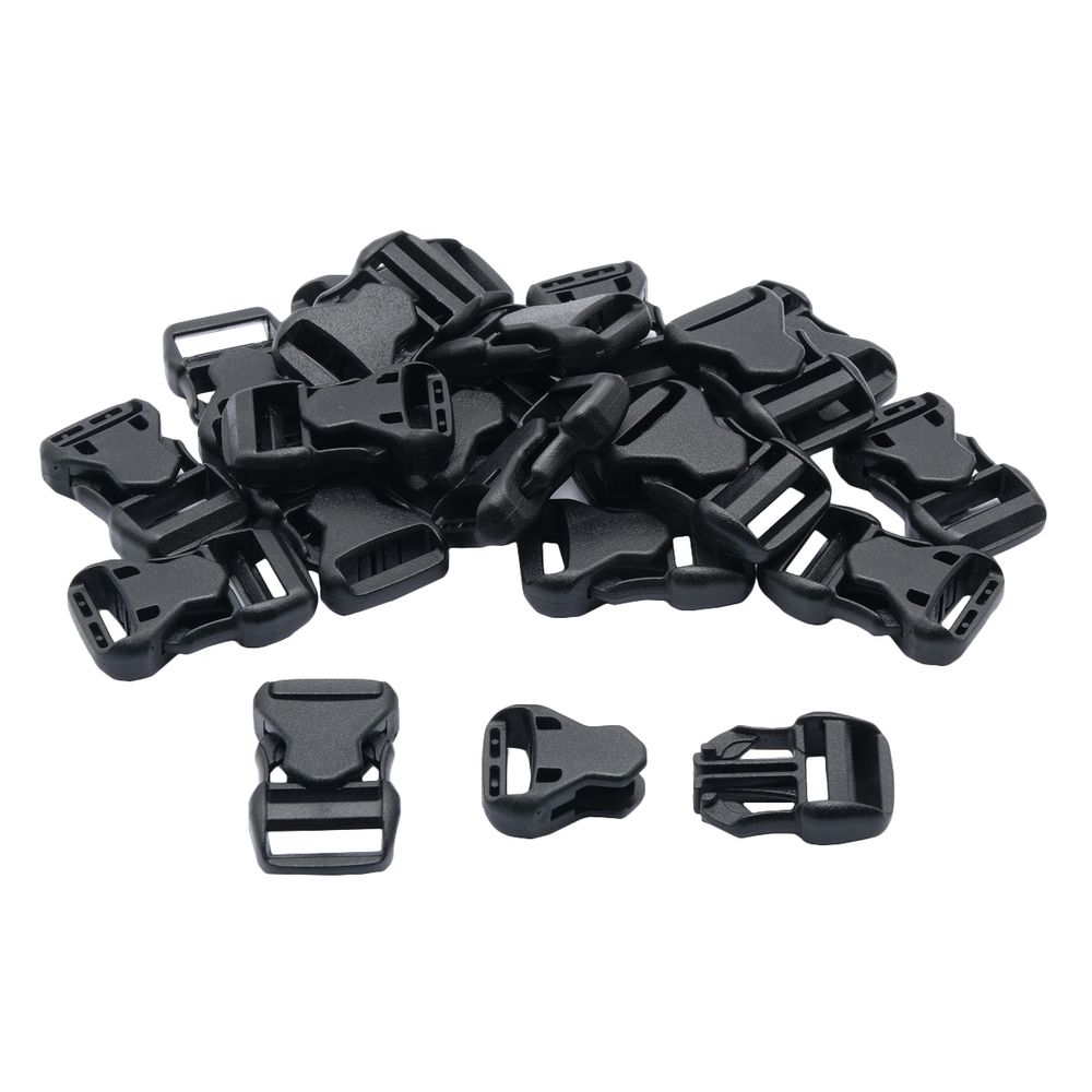 Фастекс (пряжка трезубец) пластик 15 мм, 20 шт, черный