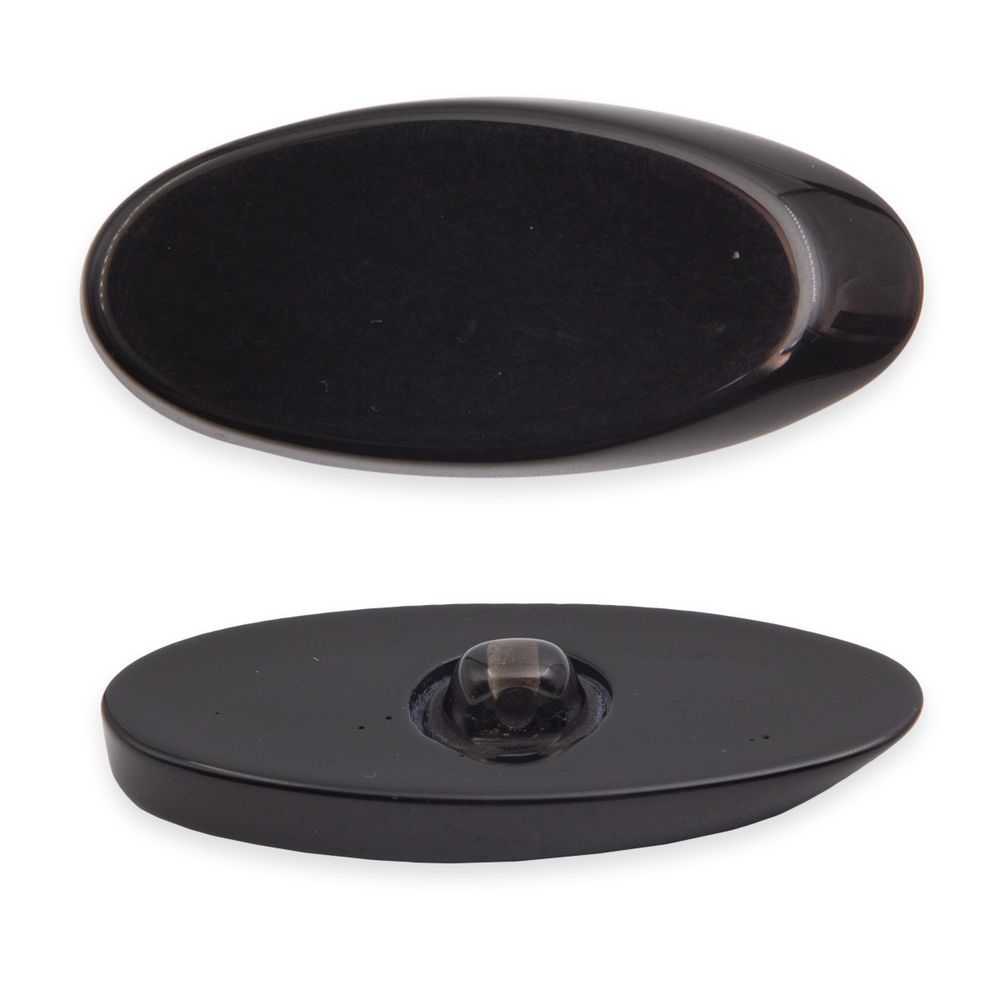 Пуговицы на ножке 72L (46мм), пластик, 3.01-416-46 черный, 20 шт