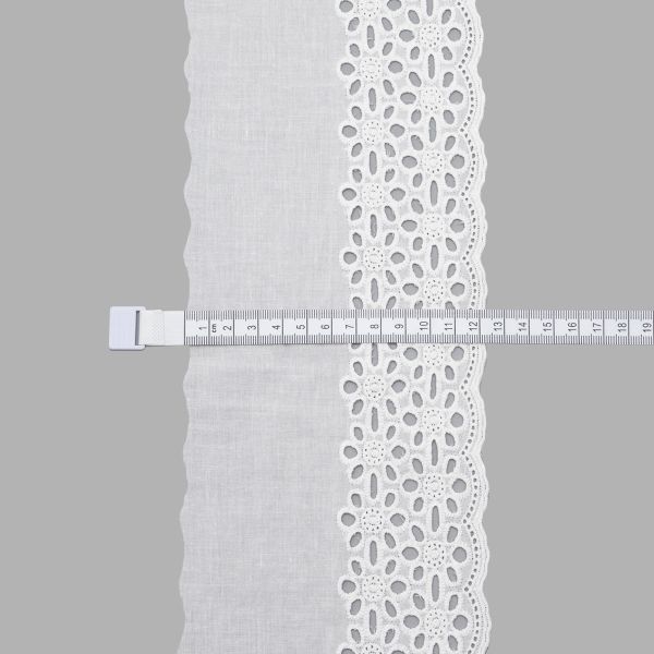 Кружево шитьё 125 мм / 13.7 метров, хлопок, (белый), 3AR2352