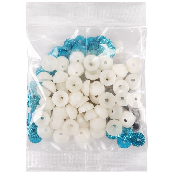 Глаза пластиковые с блестящей вставкой ⌀11 мм, 50 шт, голубой, HobbyBe PGSB-11F