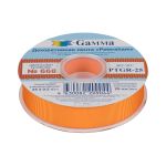 Лента репсовая (в рубчик) с зубчатым краем 25.0 мм / 25±1 метров, 668 оранжевый, Gamma PTGR-25