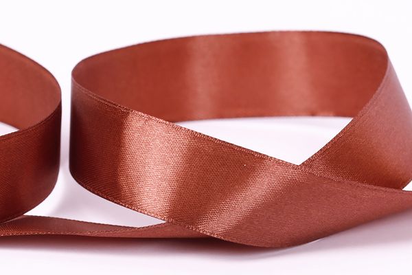 Лента атласная 1-сторонняя 25.0 мм / 33±2 метра, 123 коричнево-бордовый, Gamma